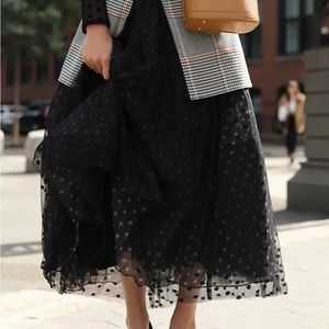 Halogen® x Atlantic-Pacific Polka Dot Tulle Maxi Skirt